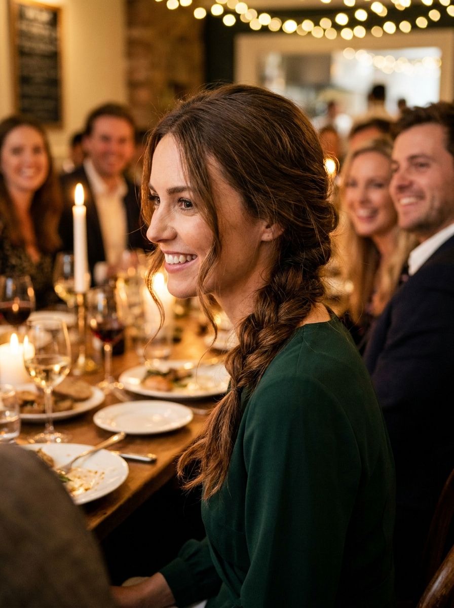 Seitlicher Flechtzopf - Frisuren zum Geburtstag